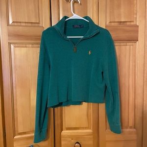 Cropped Polo Quarter Zip